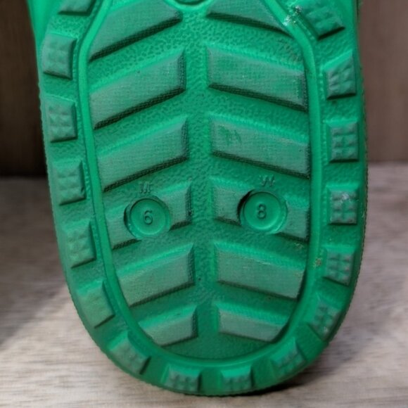 Crocs Kadee Thong Sandals Unisex Men's 6 Women's 8 Green Iconic Comfort - Picture 10 of 11
